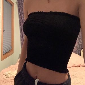 black velvet tube top